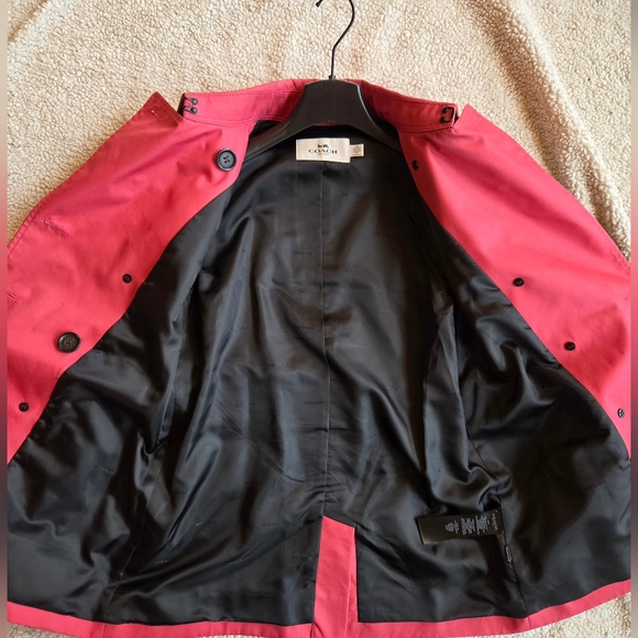 Coach Women's Pink Double-Breasted Trench Coat XS - Picture 3 of 12